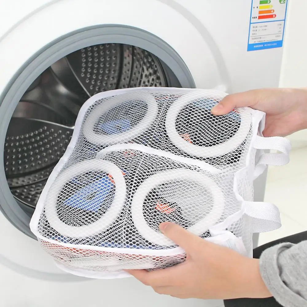 Portable Mesh Shoe Laundry Bag – Washing Machine Safe, Anti-Deformation Shoe Storage & Clothes Organizer