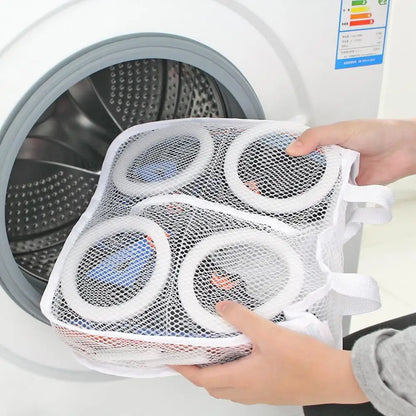 Portable Mesh Shoe Laundry Bag – Washing Machine Safe, Anti-Deformation Shoe Storage & Clothes Organizer