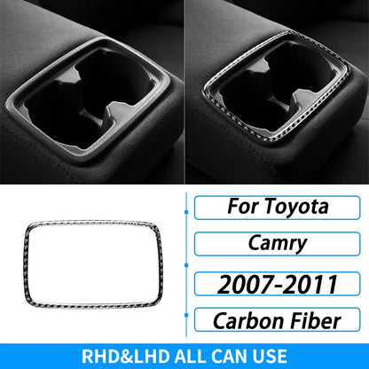 Toyota Camry 2007–2011 Carbon Fiber Interior Trim Set - Center Console, Gear Shift & Air Vent Decorative Covers
