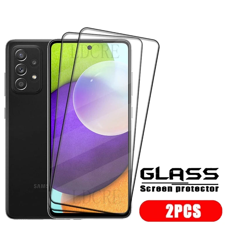 4 Pack Samsung Galaxy A52 Screen Protector – 9H Tempered Glass Full Cover with Strong Adhesive
