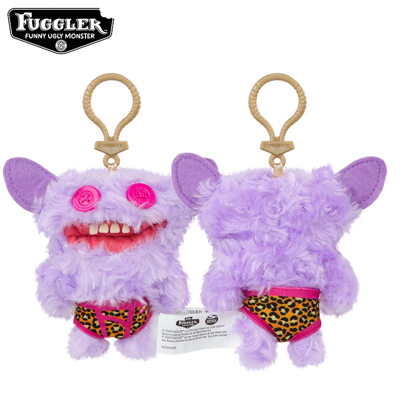 Original Fuggler Tooth Monster Keychain – Cute Wide-Eyed Plush Toy, Funny Ugly Monster Doll Pendant Gift