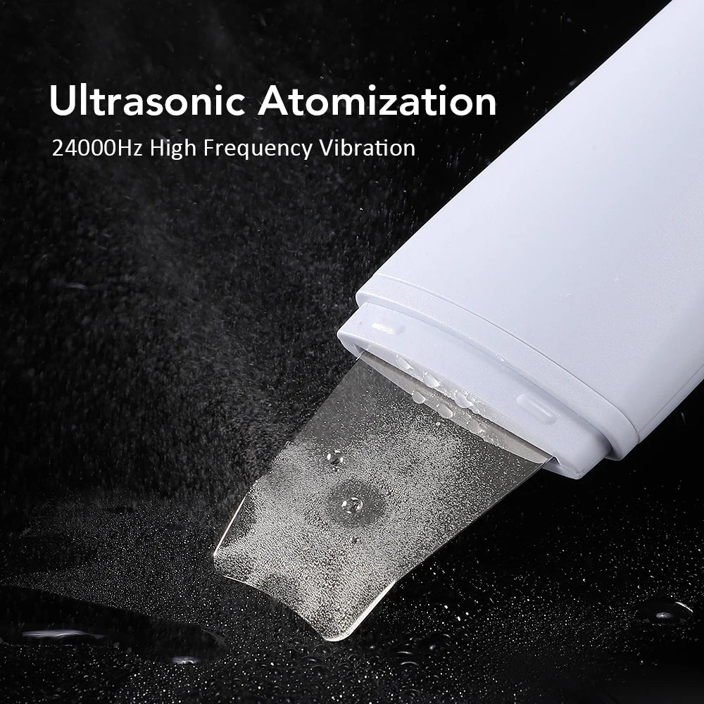 Ultrasonic Skin Scrubber – 4-Mode Facial Spatula for Deep Cleaning, Lifting & Peeling Skincare Device