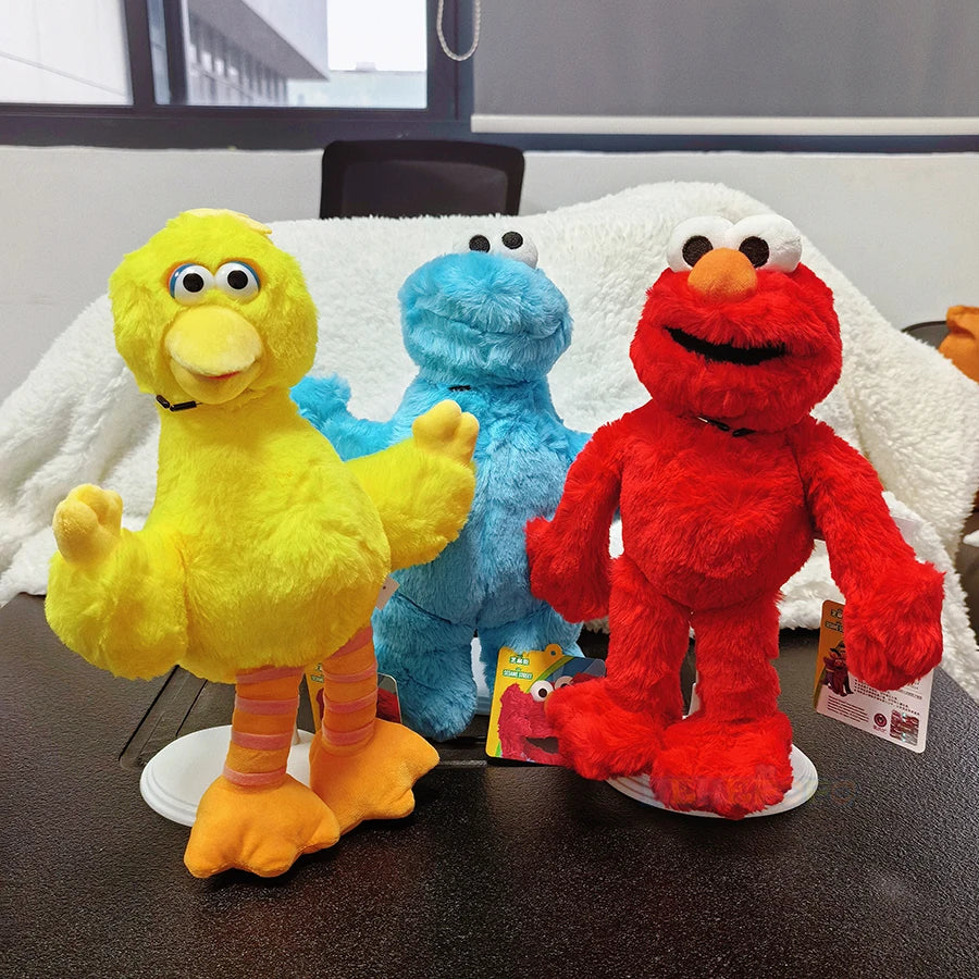 Cute Sesame Street Plush Toys - Elmo, Cookie Monster, Big Bird & Kermit Stuffed Dolls