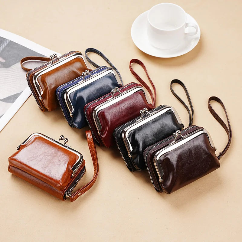 Lonny 4-Inch Zip-Up Card Holder – Women’s Buckle Coin Purse Clutch, Cross-Border Supply