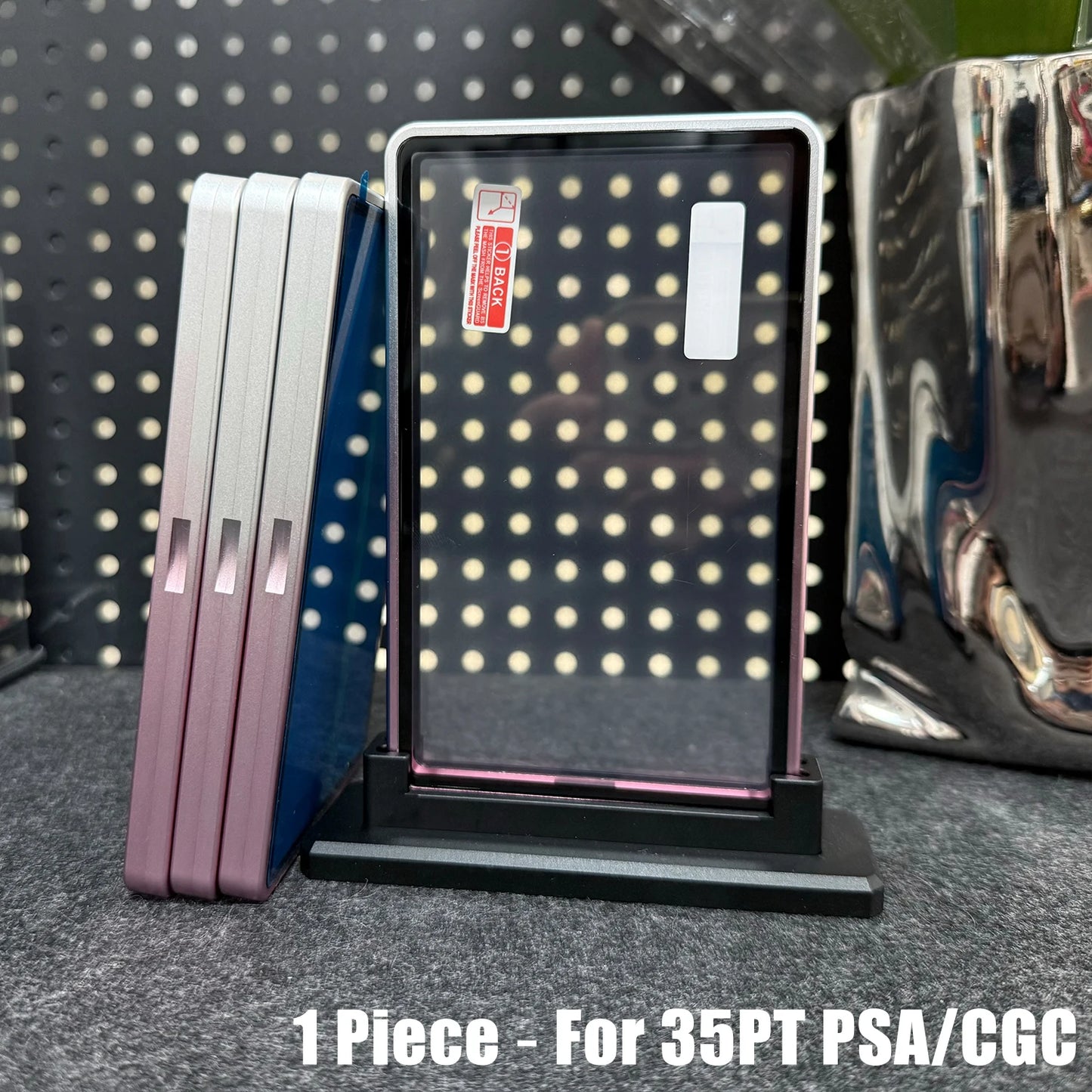 Aluminum Alloy Trading Card Holder - Gradient Metal Case for 35PT PSA & CGC Graded Card Protection