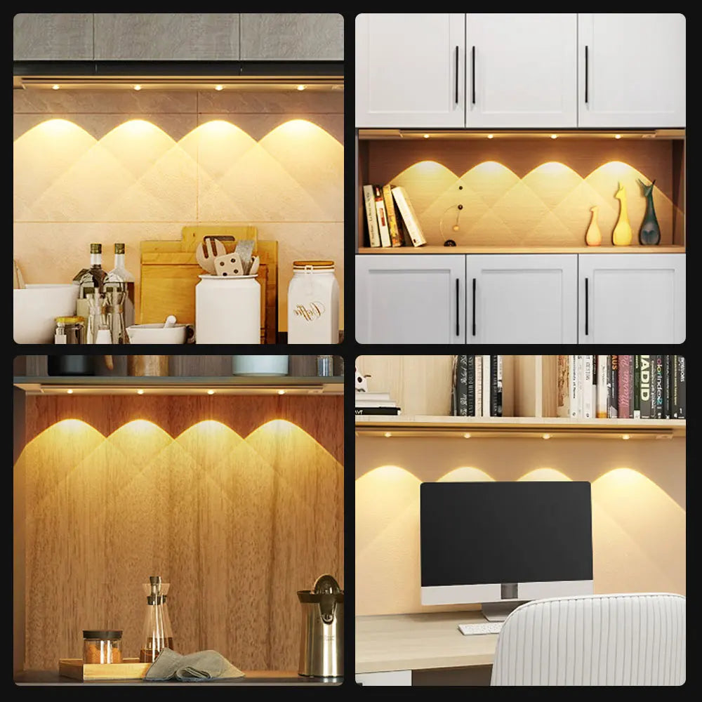 Motion Sensor LED Light - Wireless Ultra Thin USB LED Lamp for Kitchen Cabinet Bedroom Wardrobe Indoor Lighting Night Light
