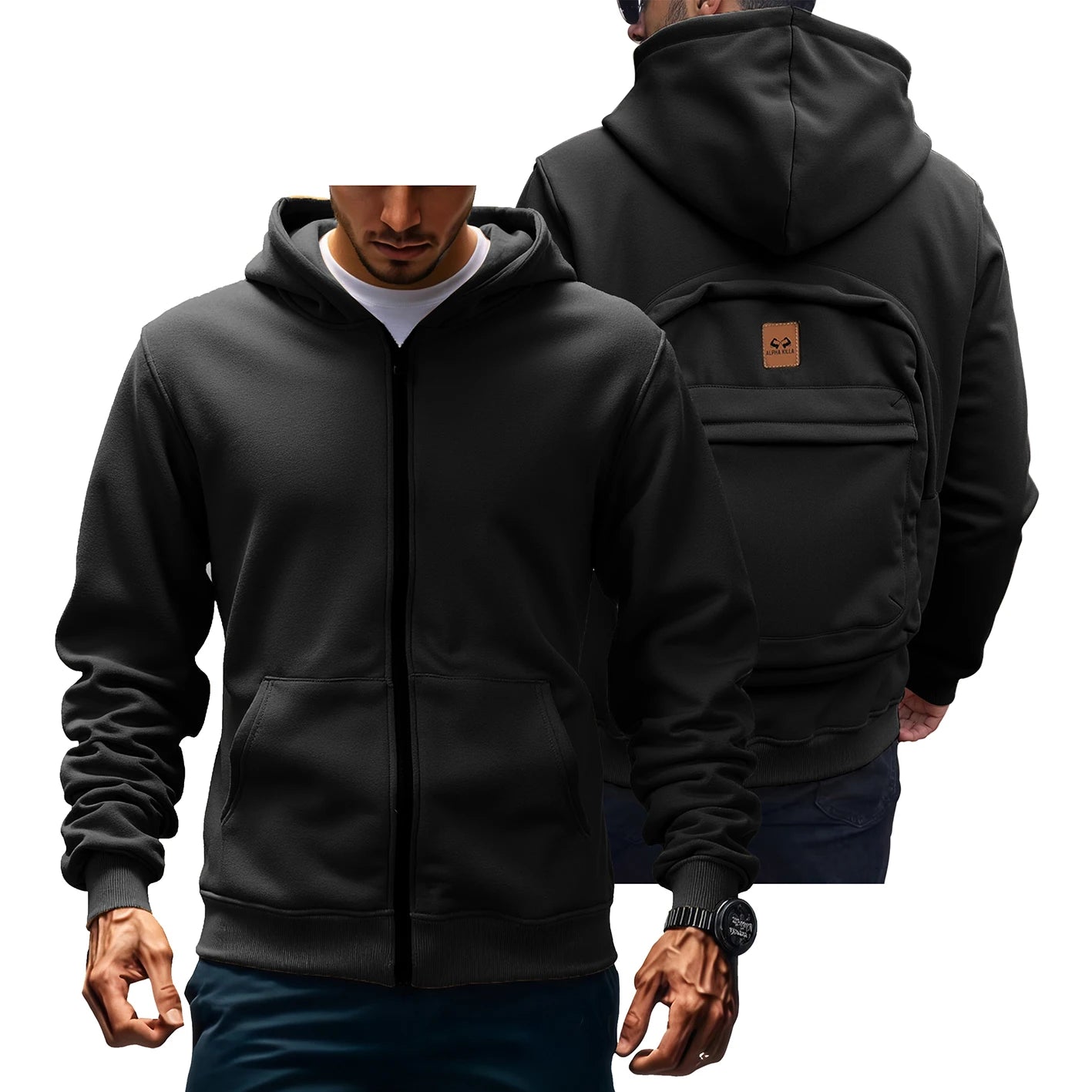 Autumn/Winter Loose Cotton Hoodie – Unisex Casual American Fashion Backpack Style
