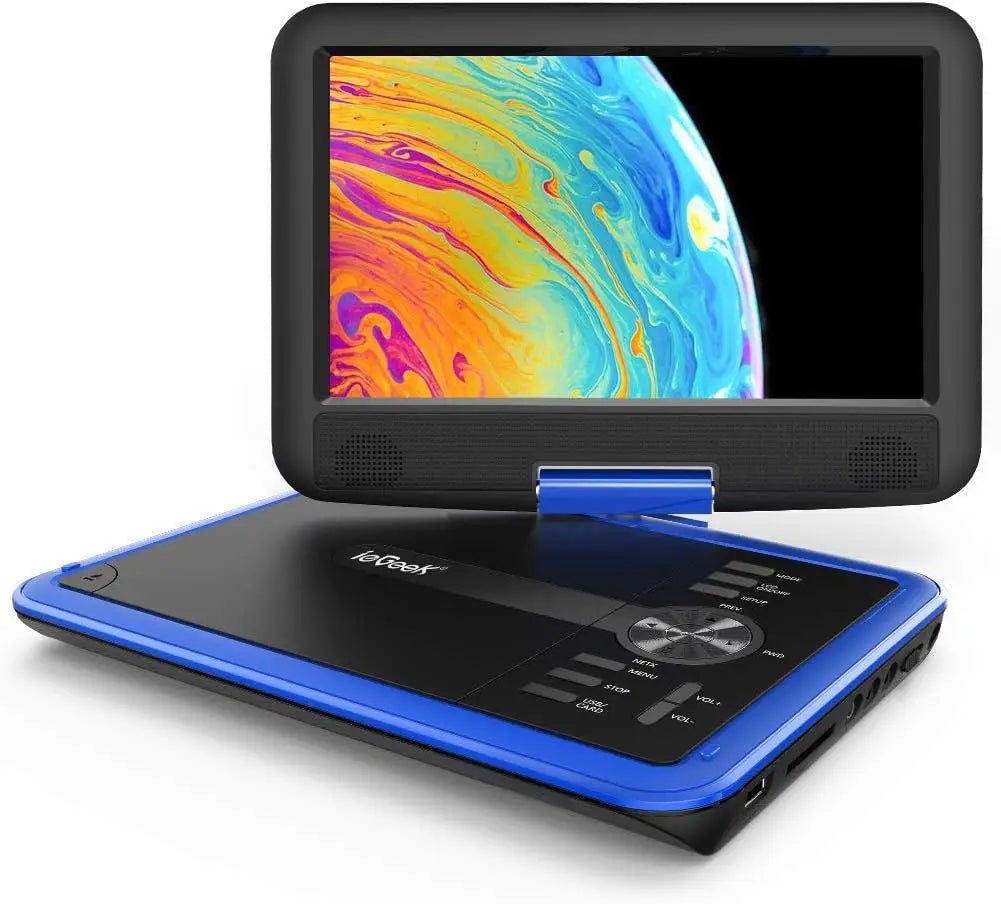 ieGeek 11.5" Portable DVD Player – SD Card/USB Port, 5-Hour Rechargeable Battery, 9.5" Eye-Protective Screen, AV-in/Out Support