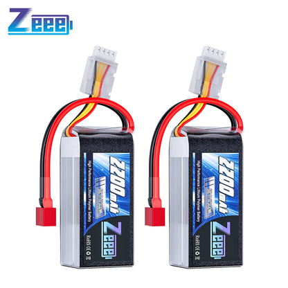 2PCS Zeee 3S 2200mAh 11.1V LiPo Battery – Shorty RC Battery with T/XT60 Plug for Cars, Drones & FPV Models
