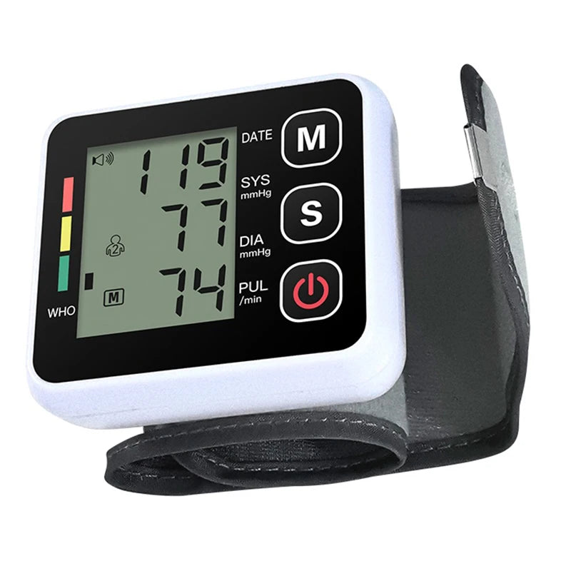English Voice Digital Wrist Blood Pressure Monitor – High-Accuracy Electronic Sphygmomanometer Tonometer