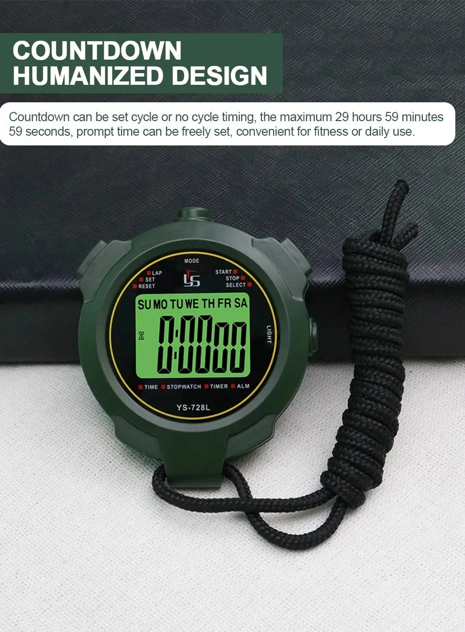30h Chronometer Handheld Pocket Stopwatch – 0.01s Accuracy Digital Sport Timer with LCD for Professional Use