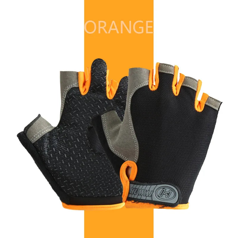 Breathable Fingerless Cycling Gloves - Anti-Slip Half-Finger Fitness, Gym & Fishing Gloves for Men & Women