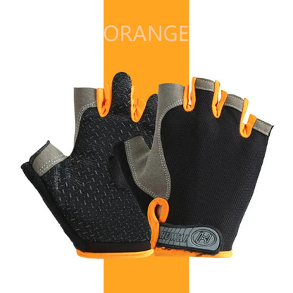 Breathable Fingerless Cycling Gloves - Anti-Slip Half-Finger Fitness, Gym & Fishing Gloves for Men & Women