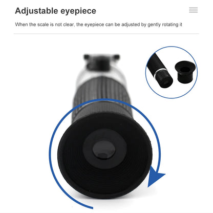 Optimize Honey Quality: 3 in 1 Handheld Honey Refractometer - Measures 58-90% Brix Sugar Concentration, 38-43% Baume Degrees, and 12-27% Water Content