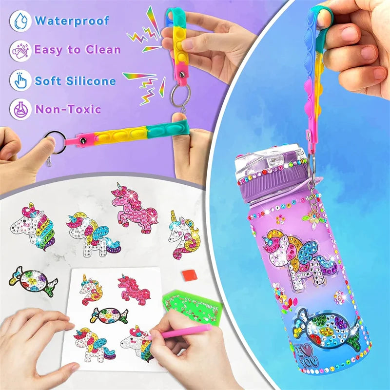 DIY Water Bottle Decoration Kit for Girls - Mermaid Arts & Crafts, Birthday & Christmas Gift
