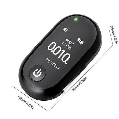 New Mini USB Rechargeable Alcohol Breathalyzer – Professional Alcoholometer with Large Battery Capacity