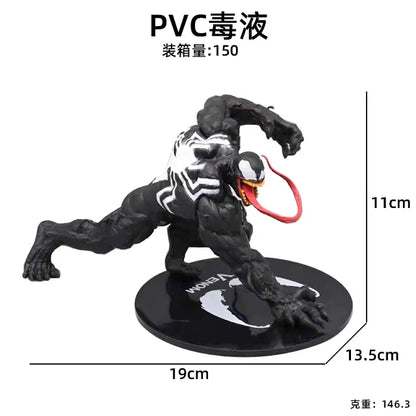 2024 Venom PVC Figure — Lying Position Venom Villain Alliance Spider-Man Anime Handmade Model Doll