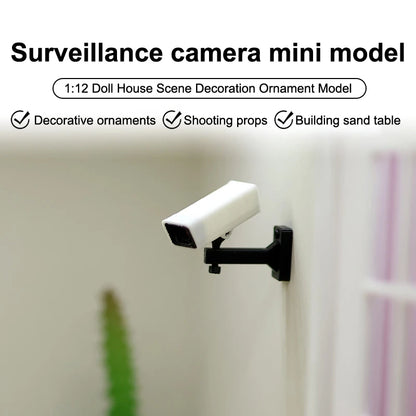 1/12 Scale Miniature Surveillance Camera - Dollhouse Decor & Micro Scene Accessory