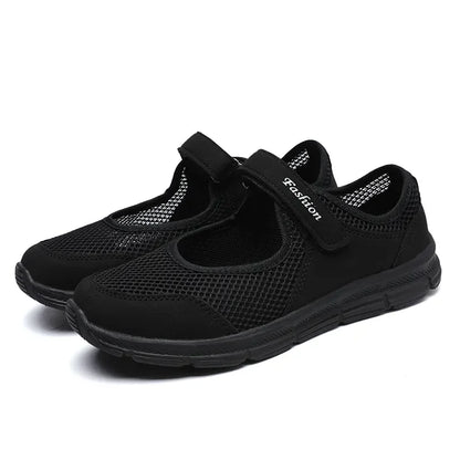 Women’s Breathable Mesh Vulcanized Sneakers – White Casual Walking Shoes, Fashion Work Shoes for Comfort & Everyday Wear