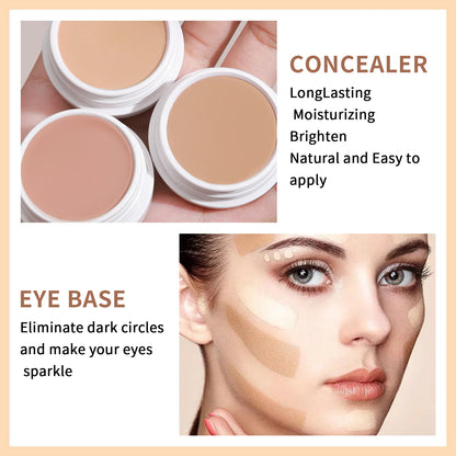 QIC Waterproof Concealer Cream - Sweatproof Full Coverage Tattoo Cover Foundation for All Skin Types