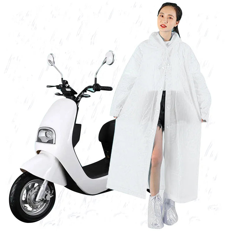 Thickened Waterproof Raincoat for Men and Women - Impermeable, Hooded Rain Poncho for Tourism and Outdoor Hiking