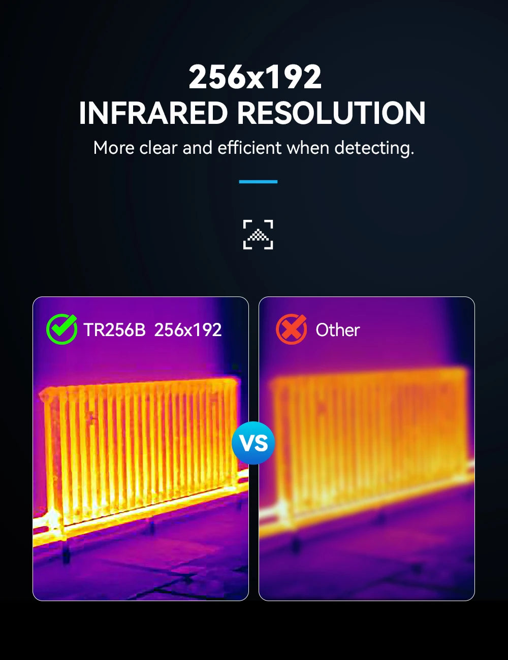 EMILESEEY TR256E/B Thermal Imager Camera 256x192 - Infrared Temperature Meter for PCB and Pipeline Repair Detection