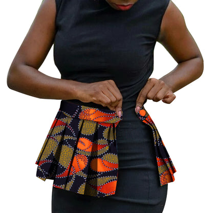 African Print Waist Corset Belt - Handmade Ankara Overlay Tie Belt for Women, Stylish Skirt & Dress Accessory