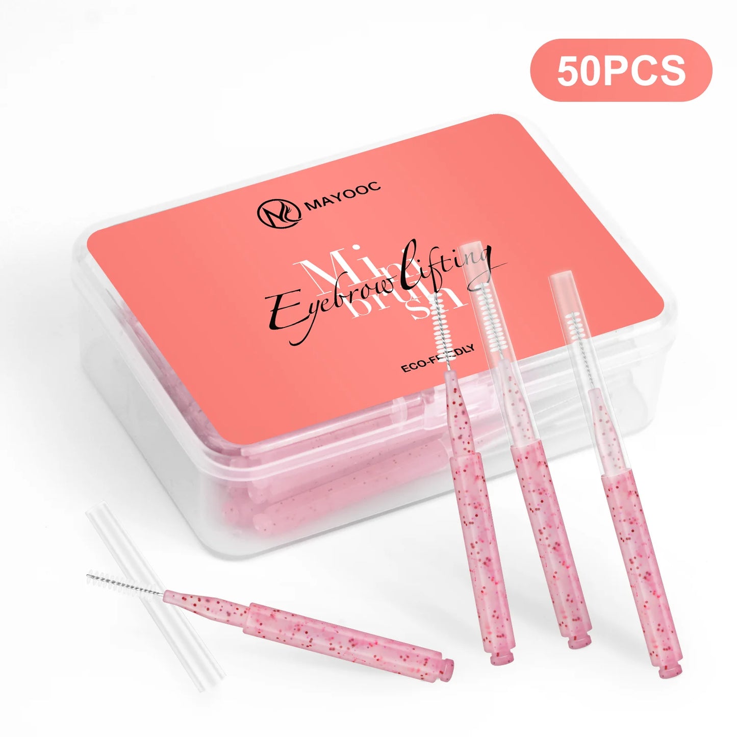 MAYOOC Mini Eyebrow Brush – Disposable Brow Lifting & Perm Brushes, Bendable Micro Eyelash Applicators Tools