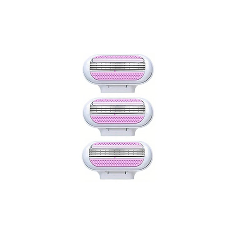 Women’s Safety Razor Blades Set – 3-Layer Replacement Shaver Heads for Smooth Bikini & Body Hair Removal
