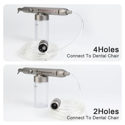 Dental Aluminum Oxide Micro Blaster Air Abrasion Gun – 2/4 Hole Microetcher Sandblasting Alumina Polisher Dentistry Tool Interface Kit