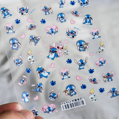 Cute Snoopy 5D Nail Stickers – Cartoon Anime Nail Art Decoration
