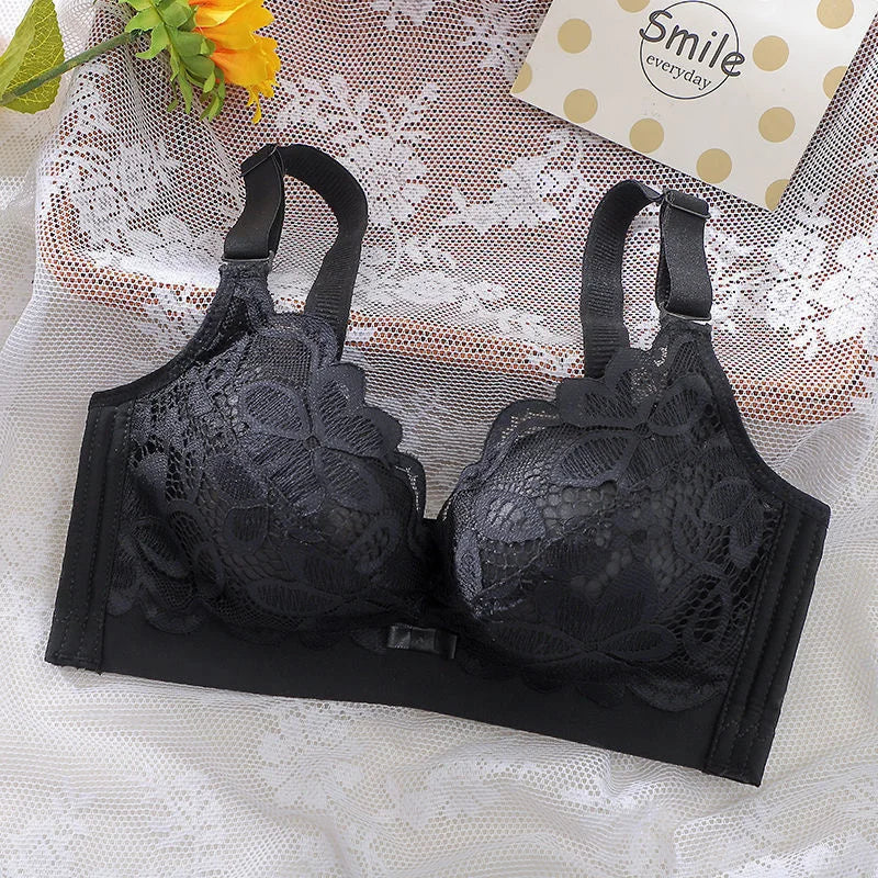 Midnite Star Extra Thick 6cm Gathered Bra – No Steel Ring, Soft and Sexy for Flat Chest or Small Chest