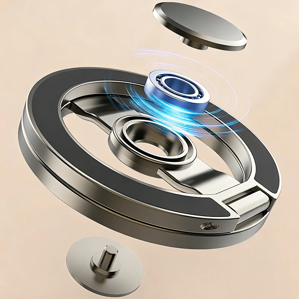 Double-Sided Magnetic Phone Ring Holder - 360° Rotatable Ultra-Thin Glitter Grip Stand