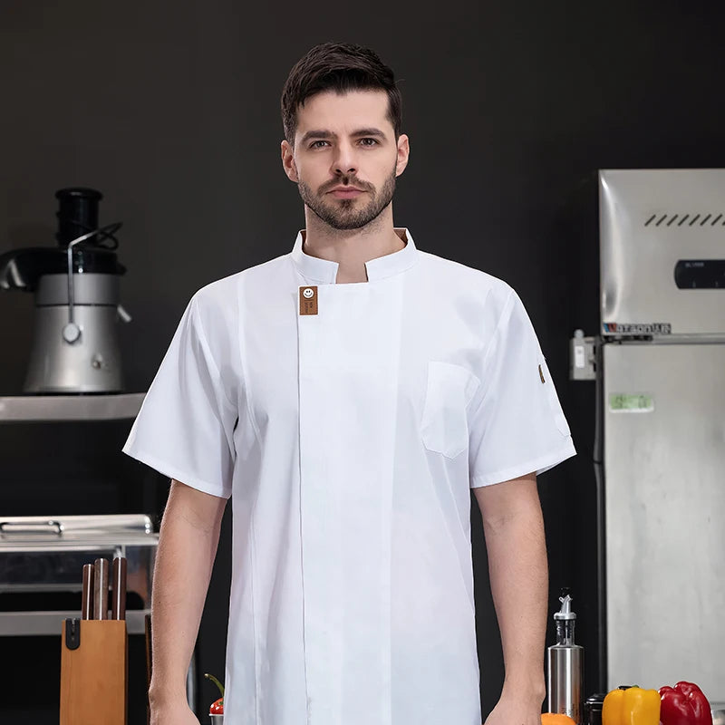 Unisex Chef Jacket – Summer Kitchen Shirt for Hotel, Restaurant, Bakery, Catering, and Cooking Uniforms