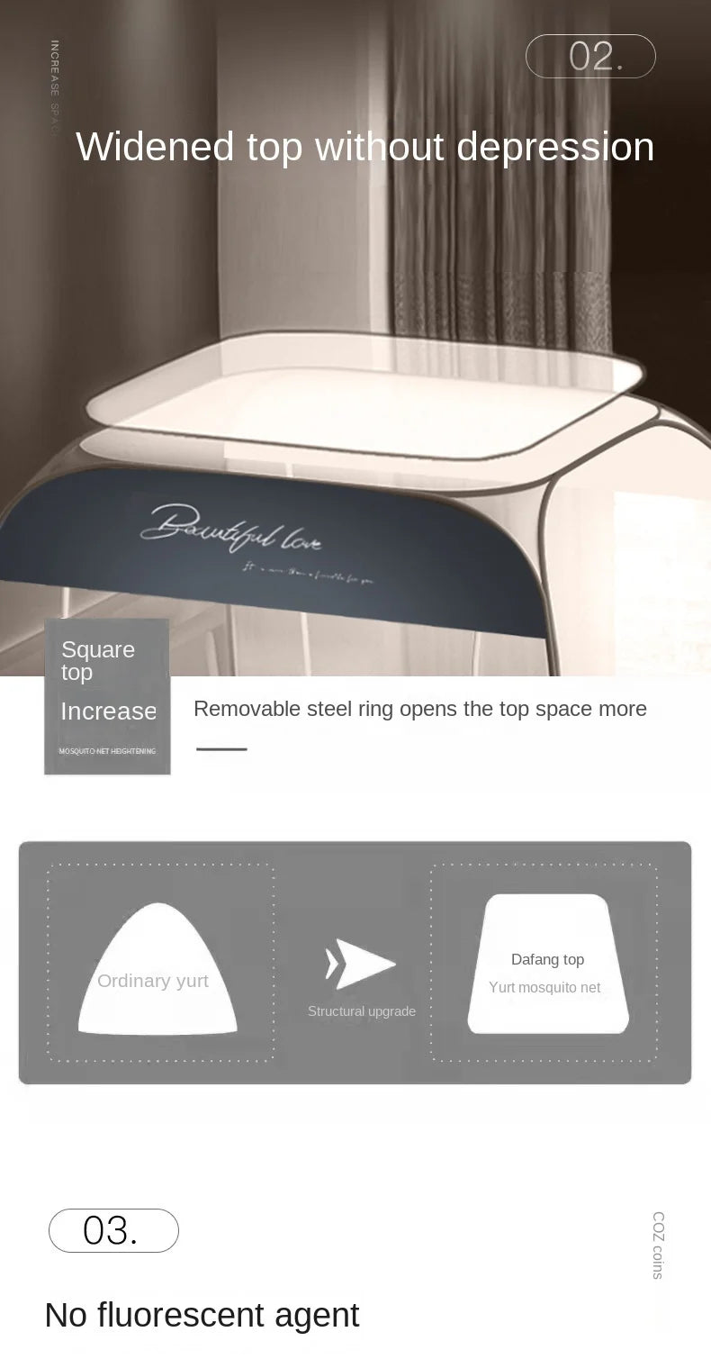 No-Installation Mosquito Net – Integrated Summer Room Netting for Easy Home Decoration