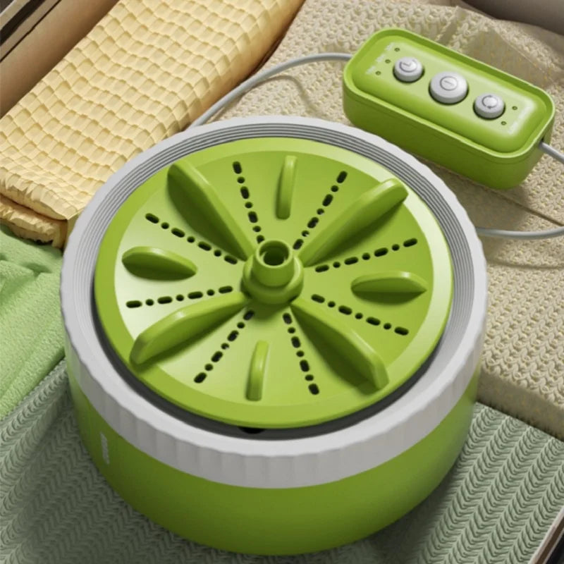 3 Gear Mini Washing Machine – Portable Rotating Turbine Washer for Underwear, Socks & Baby Clothes