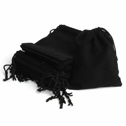 100pcs Velvet Drawstring Bags – Jewelry Gift Pouches for Wedding, Party, Sweets & Display (5x7/7x9/10x14cm)