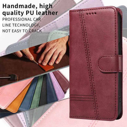 Leather Flip Wallet Case for Motorola Moto G & E Series (G13–G85, E13–E14) – Card Holder Stand Book Cover