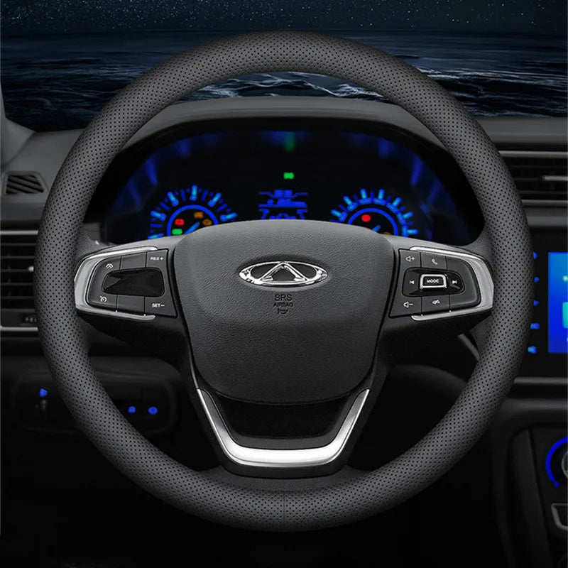 Ultra-Thin Universal Car Steering Wheel Cover — 37-38cm Breathable Wrap Accessory
