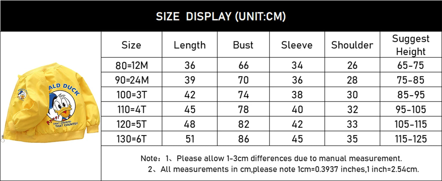 Spring Cartoon Mickey Mouse Hooded Jacket – Baby Boys & Girls Sweatshirt Windbreaker Coat for Kids Ages 1-6 Years