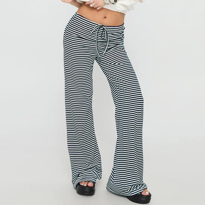 Women’s Casual Wide Leg Sweatpants – Low Rise Flared Yoga Lounge Pants for Teen Girls Back-to-School Outfit