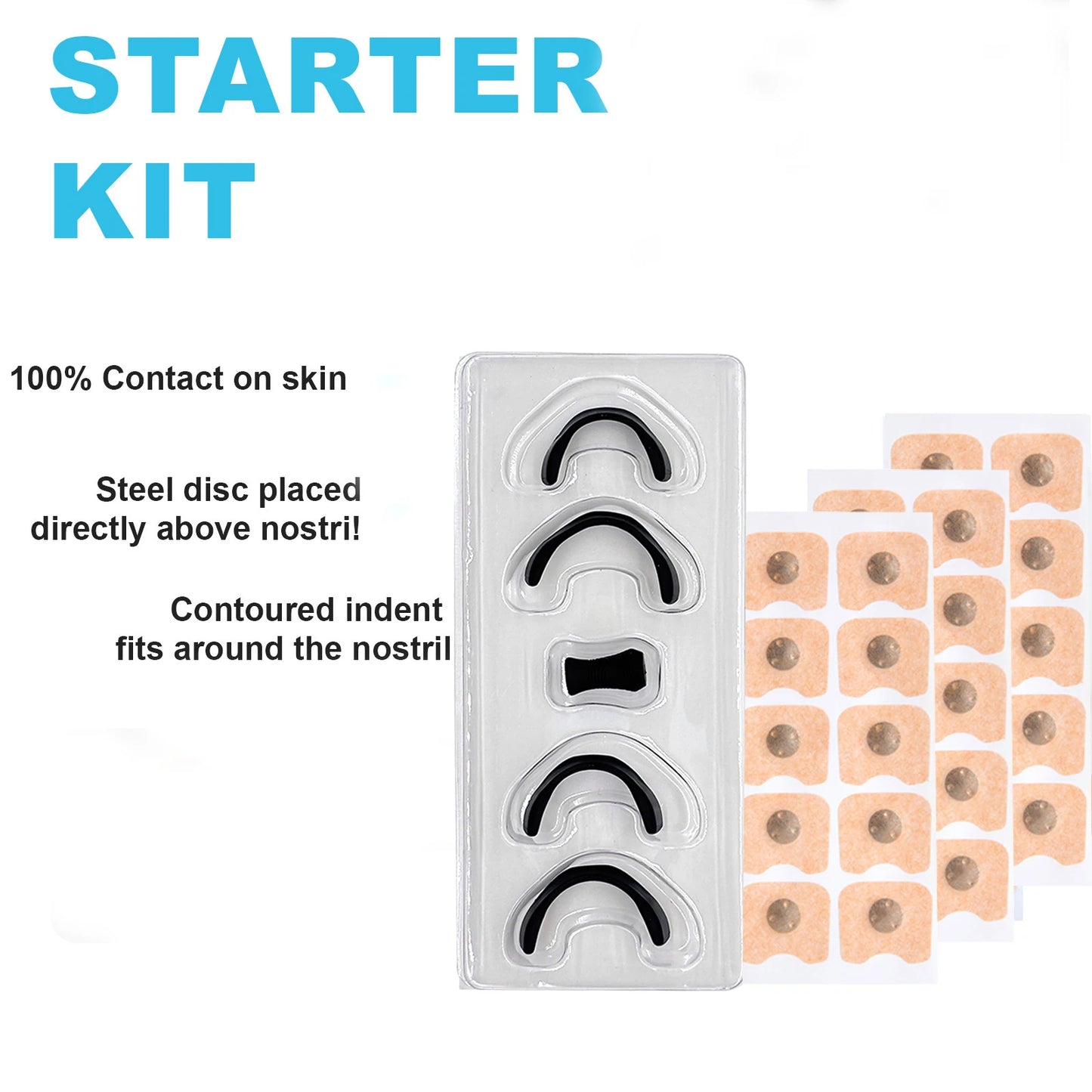 Nasal Breathing Dilator Starter Kit – Anti-Snoring Magnetic Nose Strips for Sleep & Sports Airflow Improvement