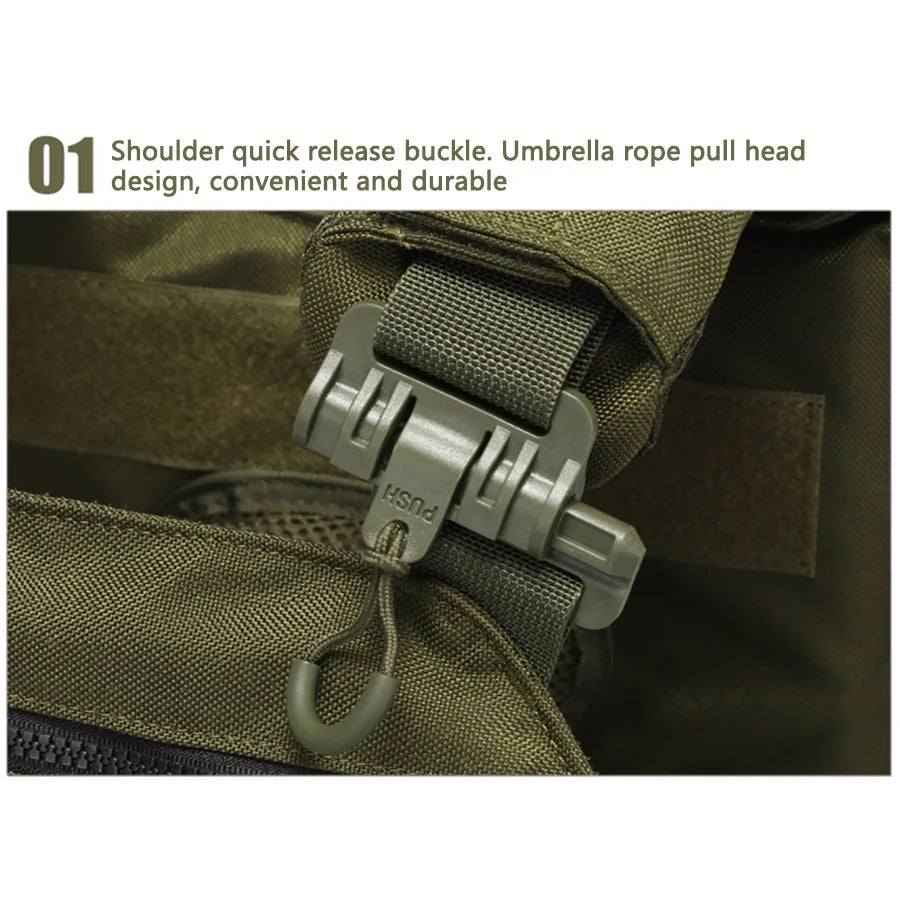 Outdoor Training Vest – Multi-Functional Waterproof MOLLE Expansion Quick-Release Wear-Resistant Tactical Vest