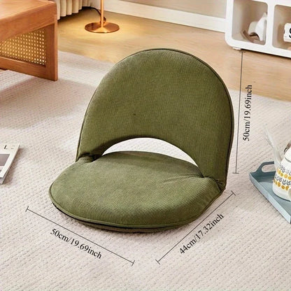 Tatami Back Chair – Foldable Small Sofa for Bedroom or Dormitory, Adjustable, Removable & Washable