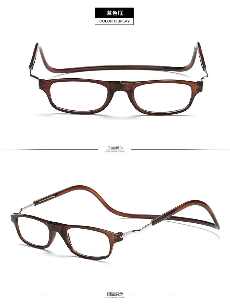New Ultralight Reading Glasses – Hanging Stretch Anti-Fatigue Presbyopia Glasses for Men & Women, Diopters +1.0 to +4.0