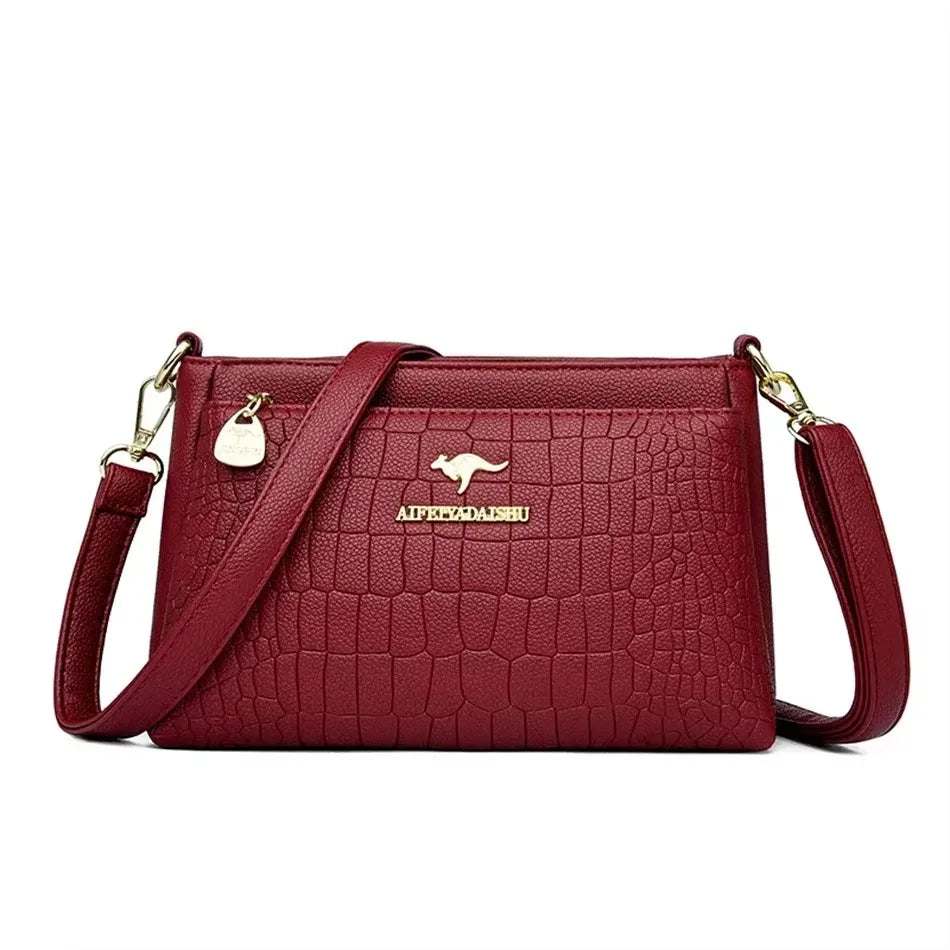 Luxury Women’s Leather Handbag – Large Capacity Shoulder & Crossbody Designer Bag