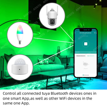 Tuya Bluetooth Gateway Hub - Smart Home Wireless Bridge for Automation, Remote Control via Smart Life APP, Alexa & Google Compatible