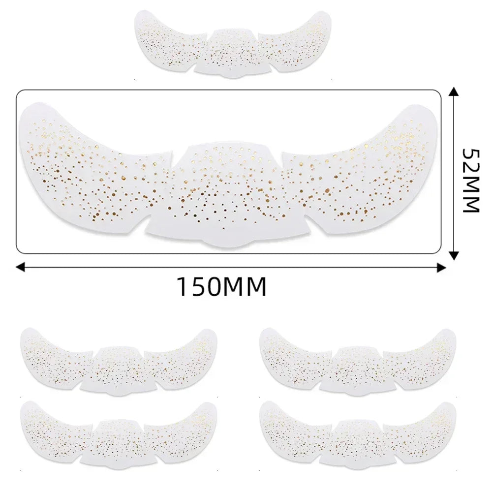6pcs Hot Stamping Freckles Makeup Patches – Metallic Gold & Silver Temporary Tattoo Stickers for Face