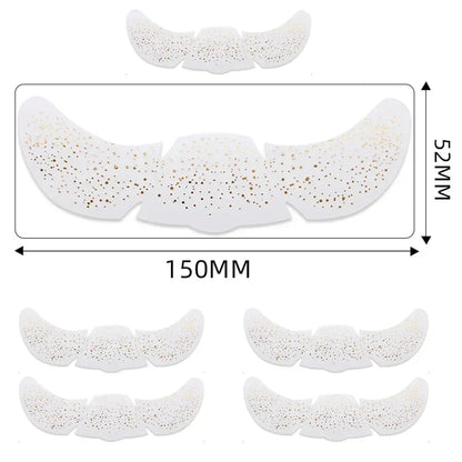 6pcs Hot Stamping Freckles Makeup Patches – Metallic Gold & Silver Temporary Tattoo Stickers for Face