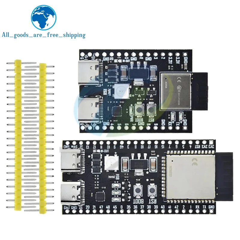 TZT ESP32 Development Board - Dual Type-C ESP32-S3 ESP32-C3 Module for Arduino & IoT Projects